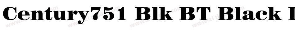 Century751 Blk BT Black Italic字体转换